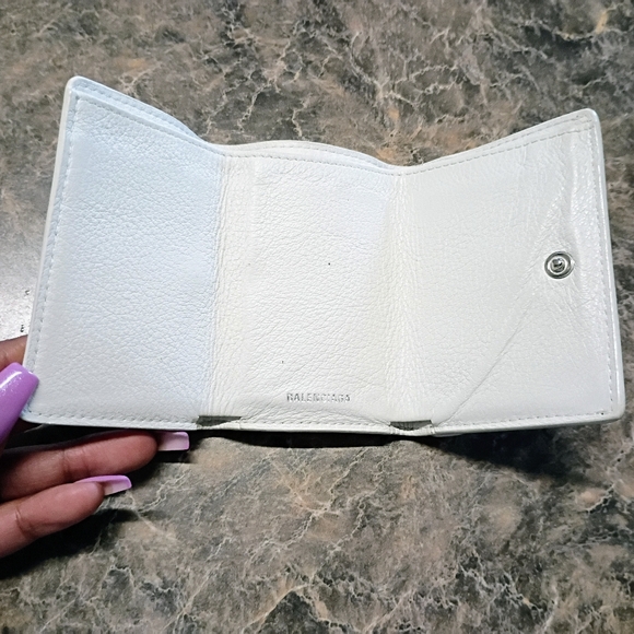 Authentic BALENCIAGA Papier Mini Wallet Bone Leather Trifold! - Picture 4 of 9